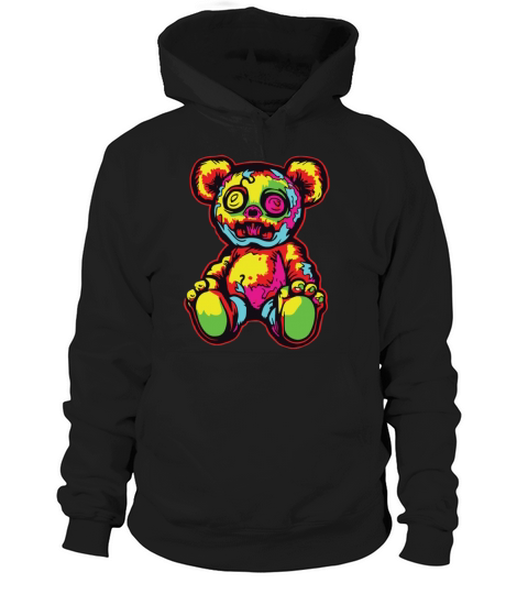 Horror Scary Bear Halloween Midnight Mischief Hoodie Unisex