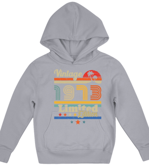 50th birthday december 1973 vintage 1973 Kids Hoodie