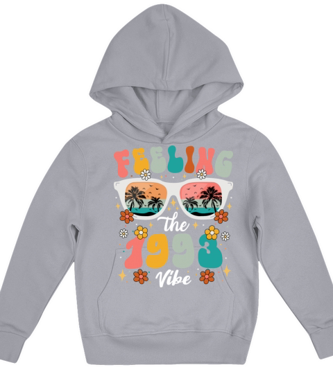 Happy 30 Years Woman Colorful 1993 30th Birthday Kids Hoodie