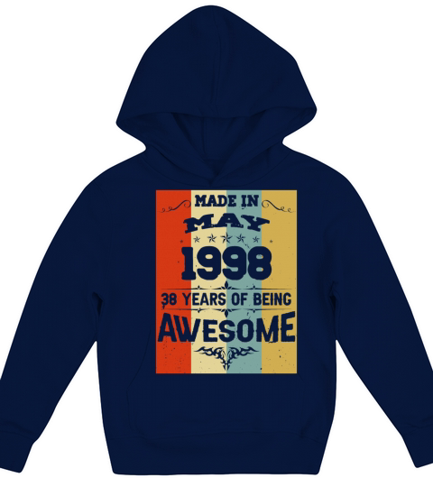 May 1998 Vintage Birthday Present Kids Hoodie