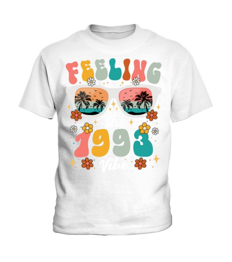 Happy 30 Years Woman Colorful 1993 30th Birthday Kids T-Shirt