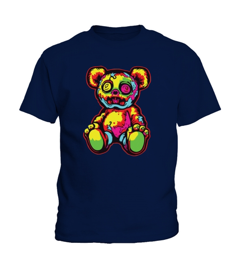 Horror Scary Bear Halloween Midnight Mischief Kids T-Shirt