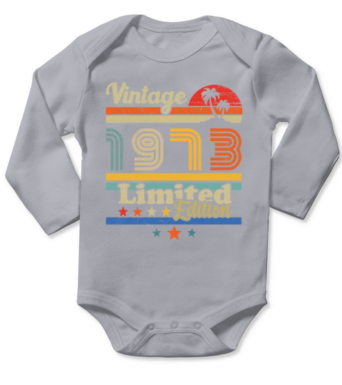 50th birthday december 1973 vintage 1973 Long Sleeve Baby One-Piece