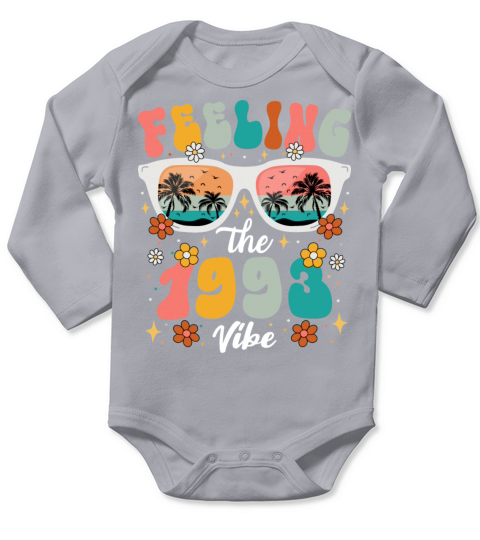 Happy 30 Years Woman Colorful 1993 30th Birthday Long Sleeve Baby One-Piece
