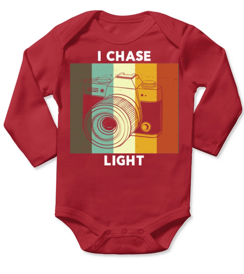 Vintage Camera I Chase Light Retro Color Long Sleeve Baby One-Piece