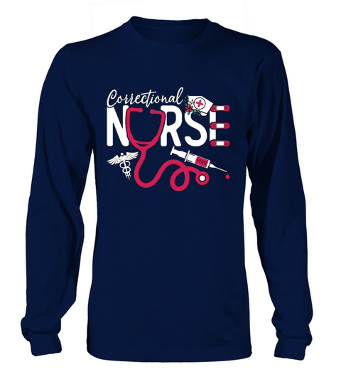 Correctional Nurse Thin Silver Line Prison Nurse Long sleeved Unisex