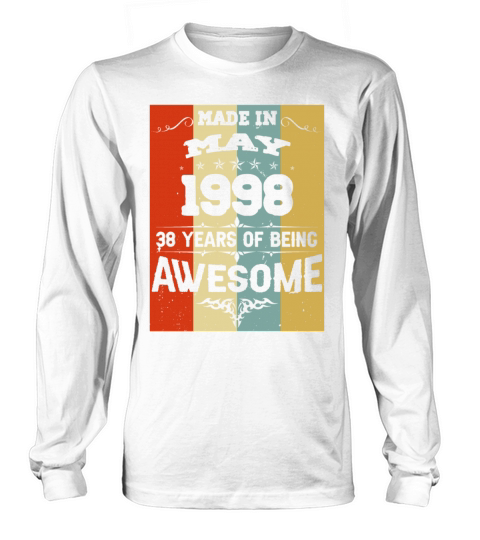 May 1998 Vintage Birthday Present Long sleeved Unisex