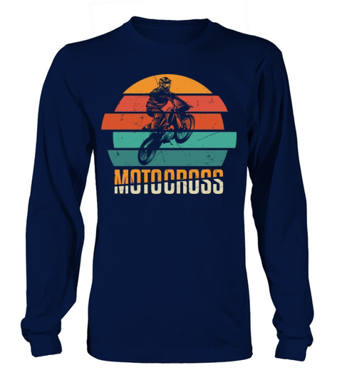 Motocross Stunt Vintage Distressed Long sleeved Unisex