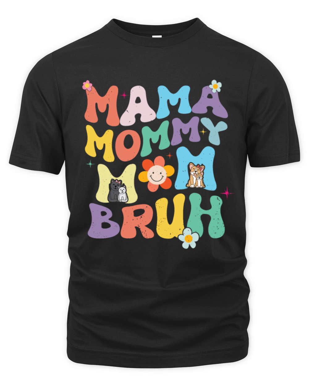 Groovy Vintage Mama Mommy Mom Bruh Mothers Days Organic Unisex T-shirt