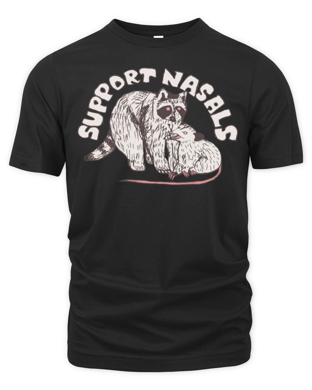 racoon rat slogan funny support nasals Organic Unisex T-shirt