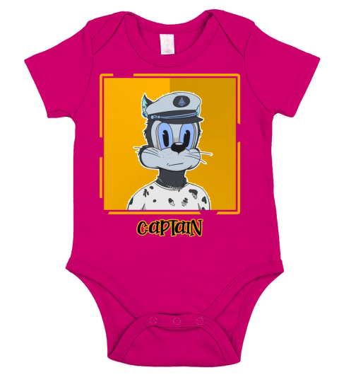 Funny Cartoon NFT captain Short Sleeve Baby One-Piece