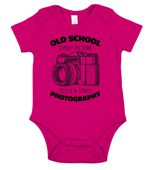 Old School Photography Short Sleeve Baby One-Piece