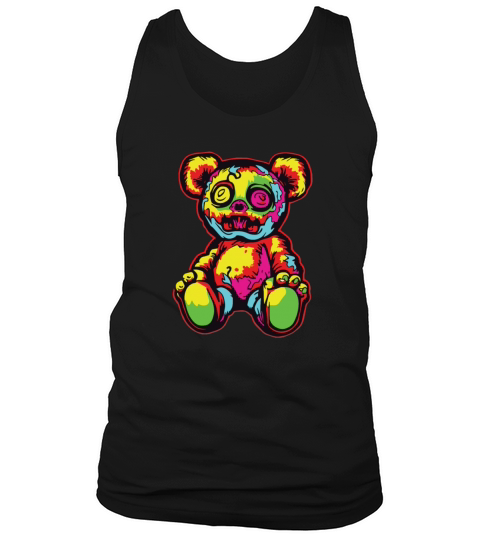 Horror Scary Bear Halloween Midnight Mischief Tank Top Unisex