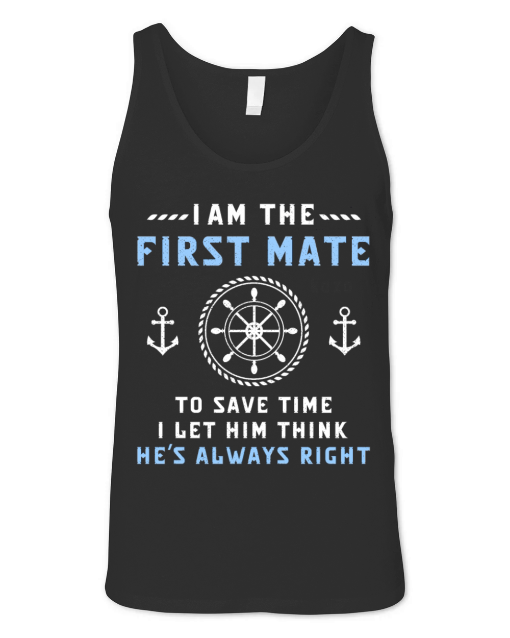 First Mate Funny Saying About Captain Matching Unisex Jersey Tank