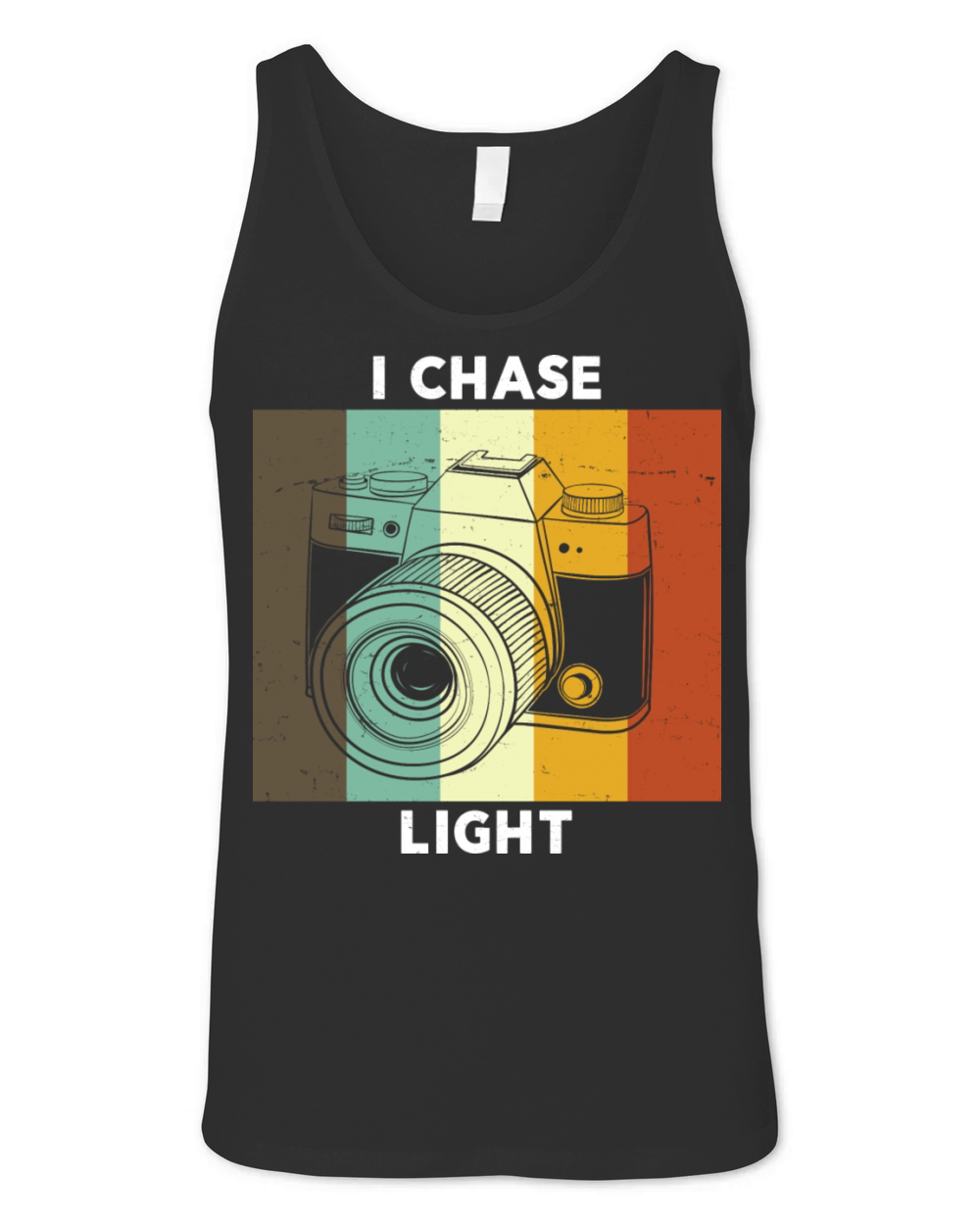 Vintage Camera I Chase Light Retro Color Unisex Jersey Tank