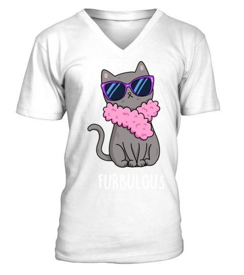 Furbulous Cute Cat V-Neck T-shirt