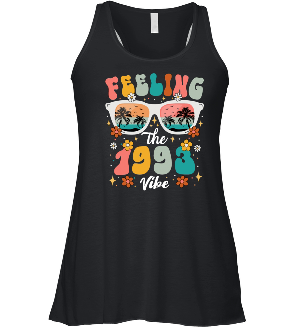 Happy 30 Years Woman Colorful 1993 30th Birthday Women's Flowy Tank Top