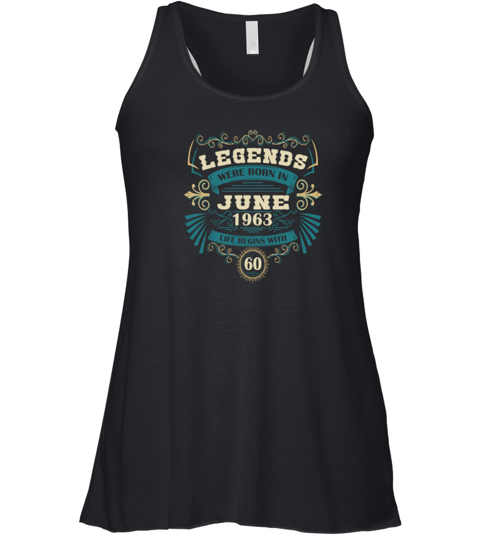 Legends were born in June 1963 Women's Flowy Tank Top
