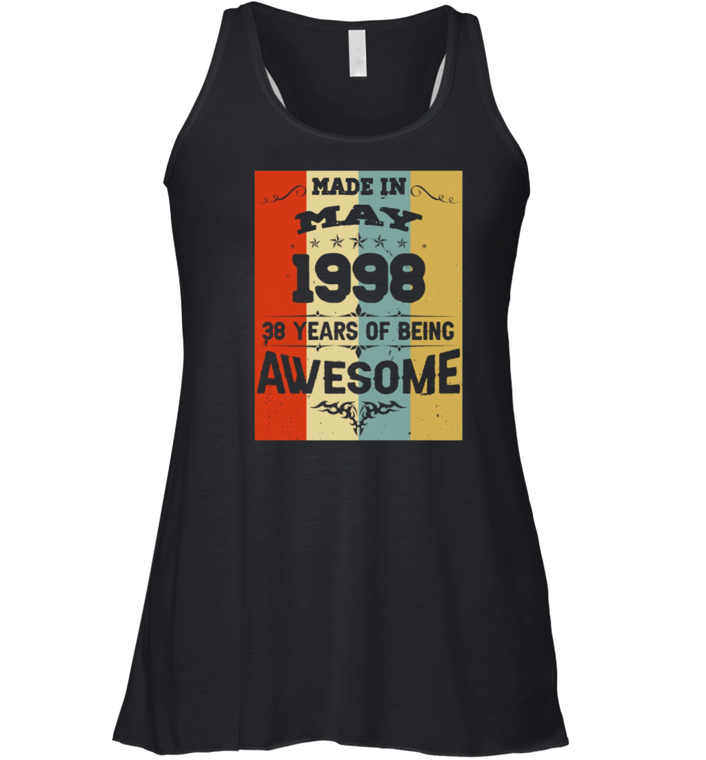 May 1998 Vintage Birthday Present Women's Flowy Tank Top