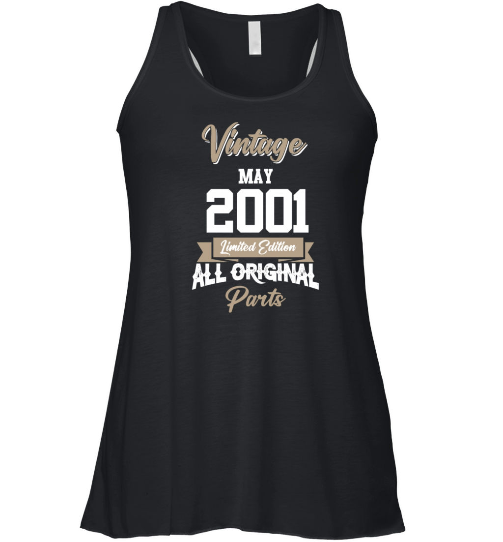 May 2001 Vintage Birthday Present Women's Flowy Tank Top