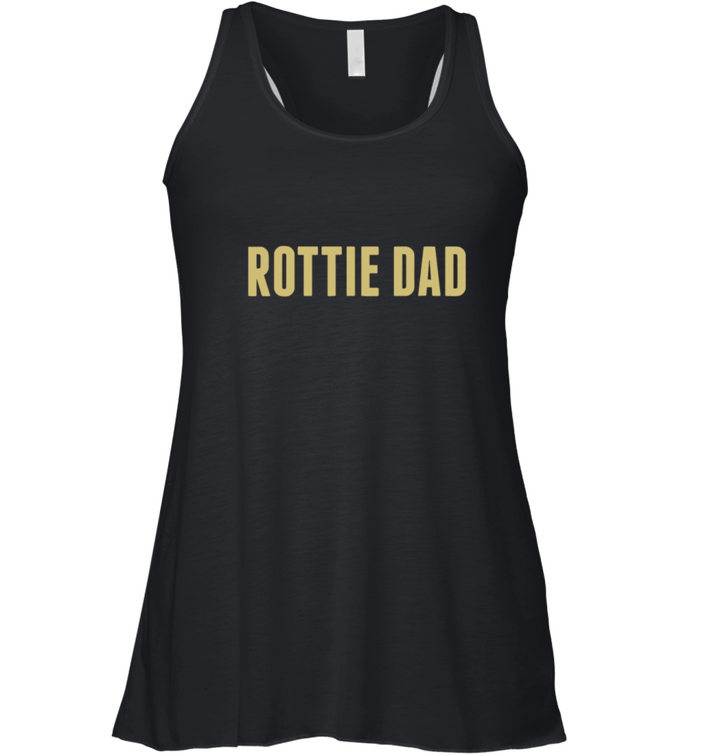 Rottie Dad Rottweiler Dog Vintage Retro Sunset Bea Women's Flowy Tank Top
