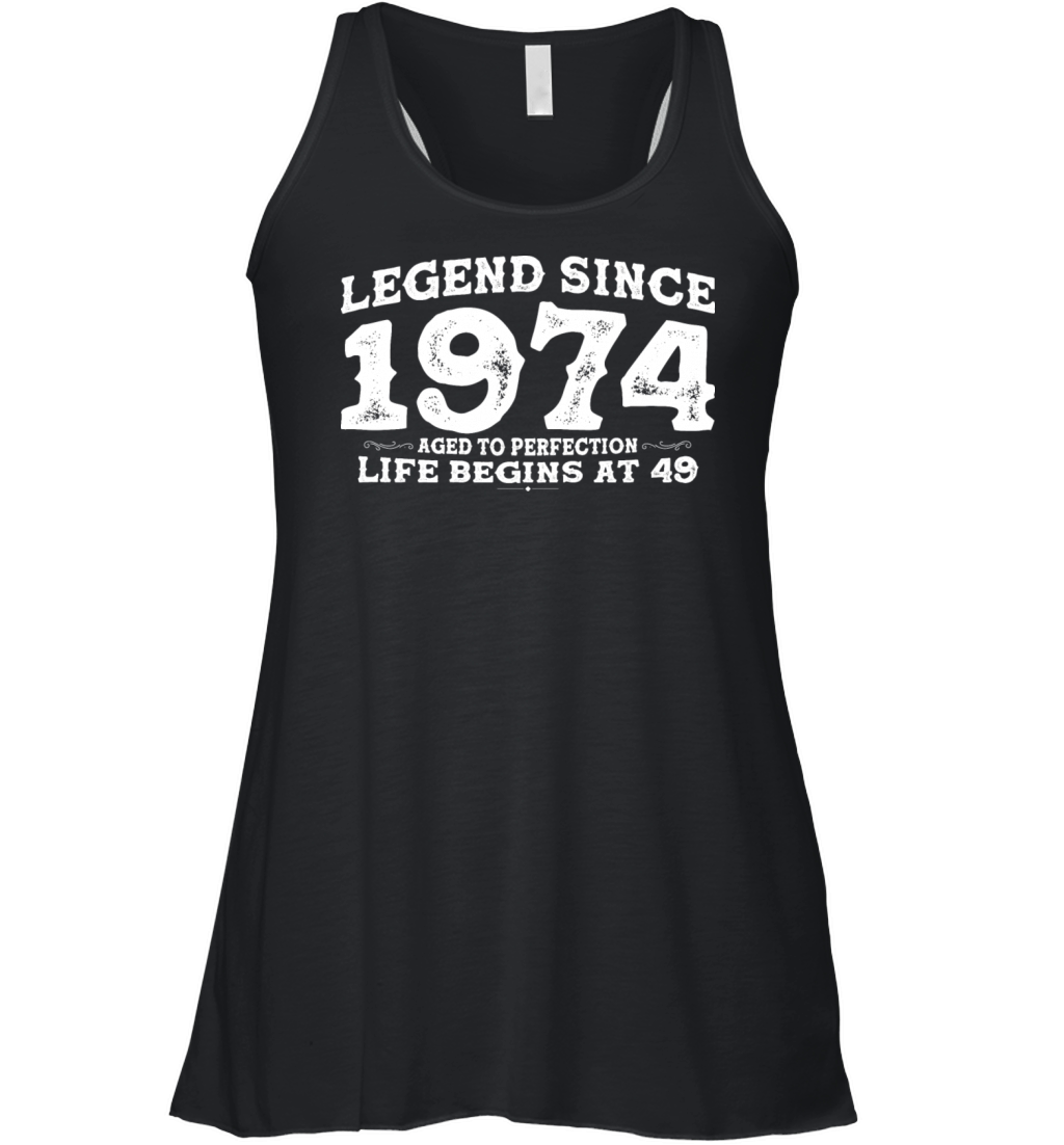 Vintage 1974 Shirt for Men Women 49 Year Old 49th Women's Flowy Tank Top