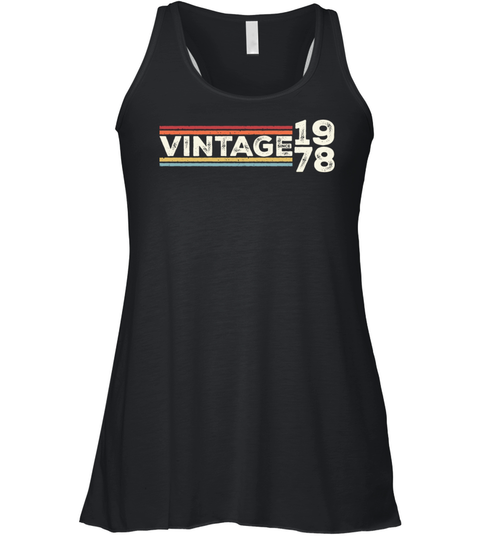 Vintage 1978 Gifts Legend for 45 Years Old - 45th Women's Flowy Tank Top