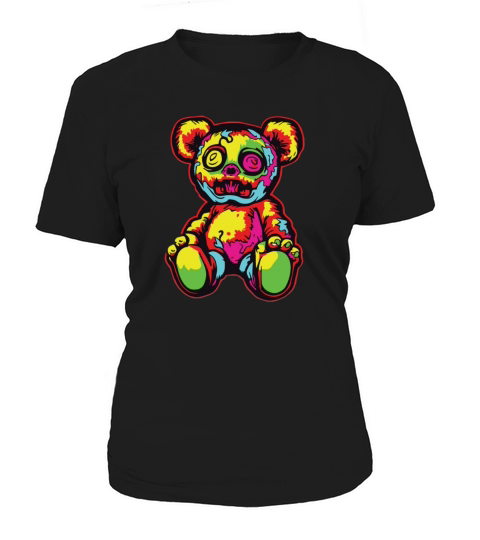 Horror Scary Bear Halloween Midnight Mischief Women's T-Shirt