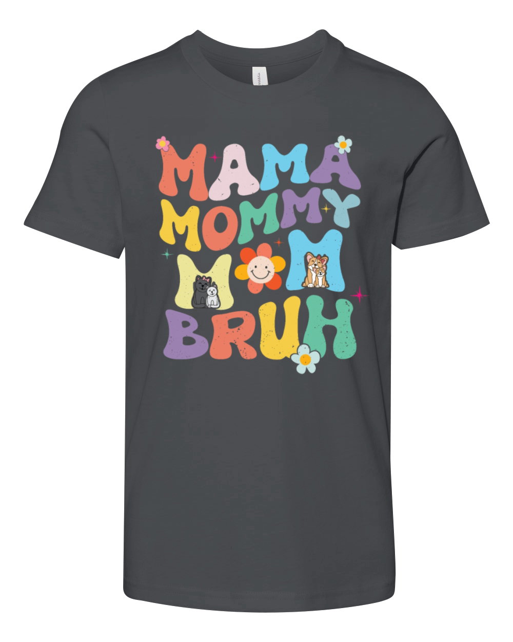 Groovy Vintage Mama Mommy Mom Bruh Mothers Days Youth Unisex Jersey Tee