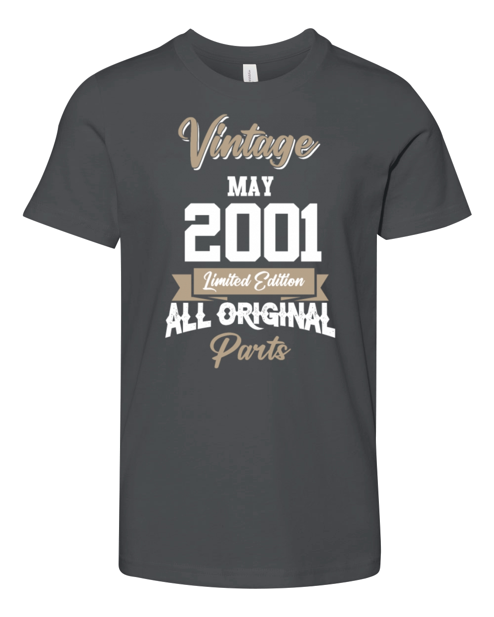 May 2001 Vintage Birthday Present Youth Unisex Jersey Tee