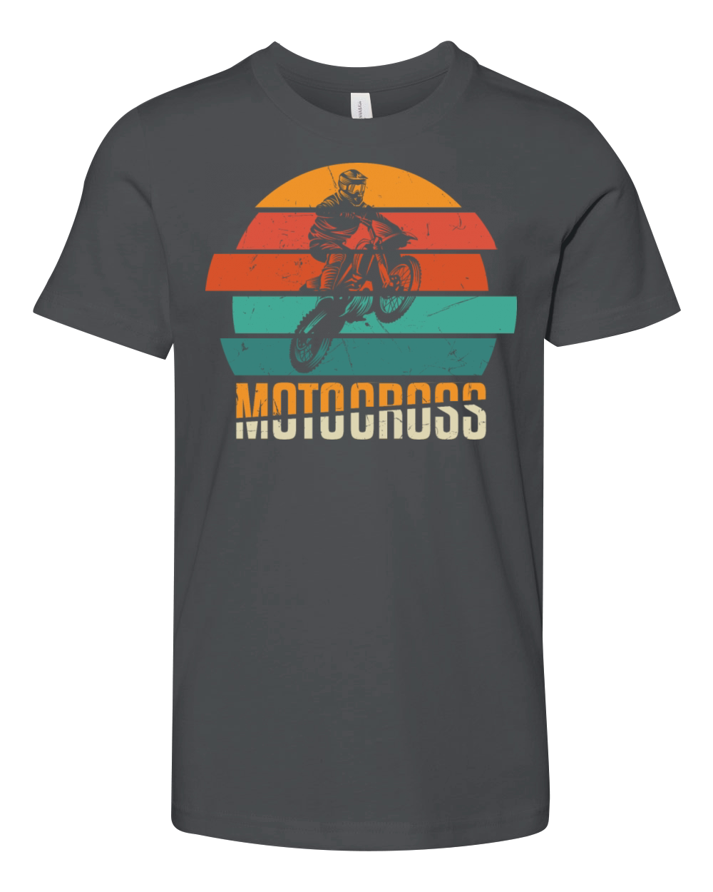 Motocross Stunt Vintage Distressed Youth Unisex Jersey Tee
