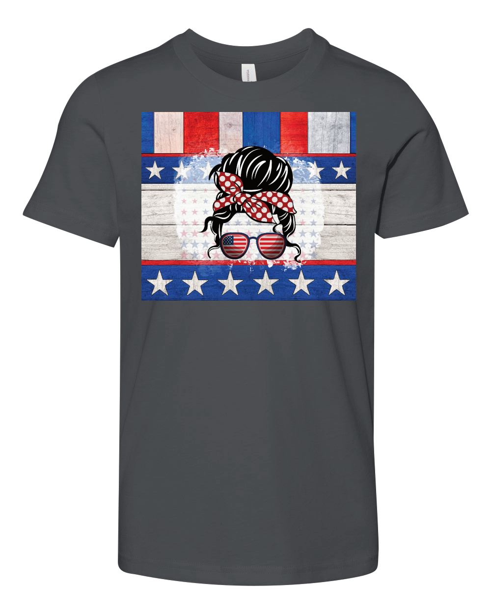 Patriotic Mom Tumble Wrap Youth Unisex Jersey Tee