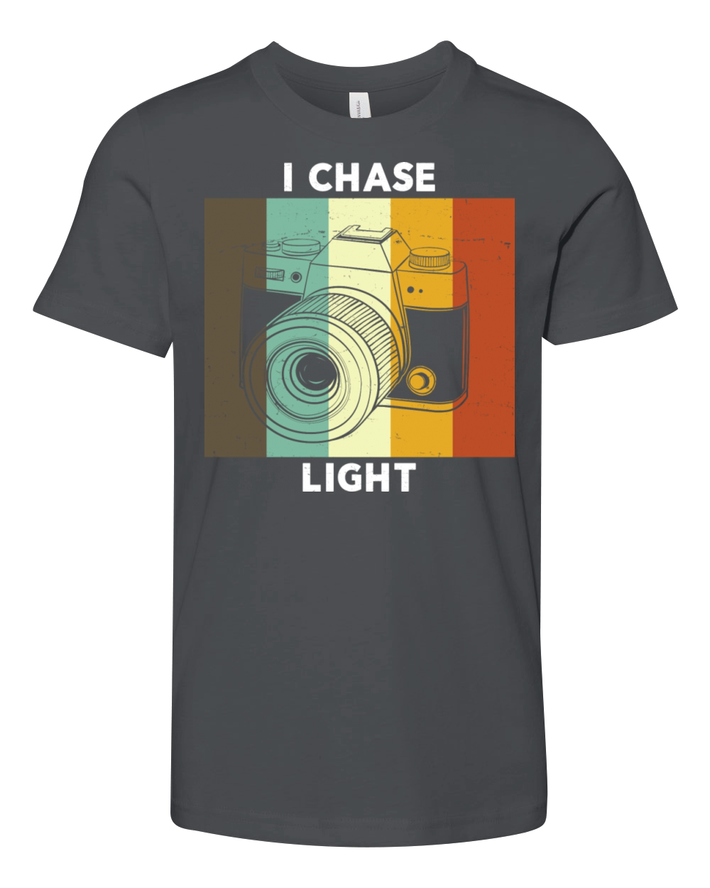 Vintage Camera I Chase Light Retro Color Youth Unisex Jersey Tee