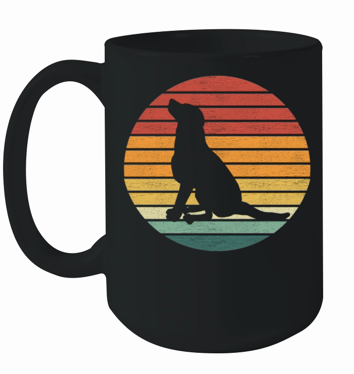 Dog Lover - Vintage Retro Sunset Dog Ceramic Mug