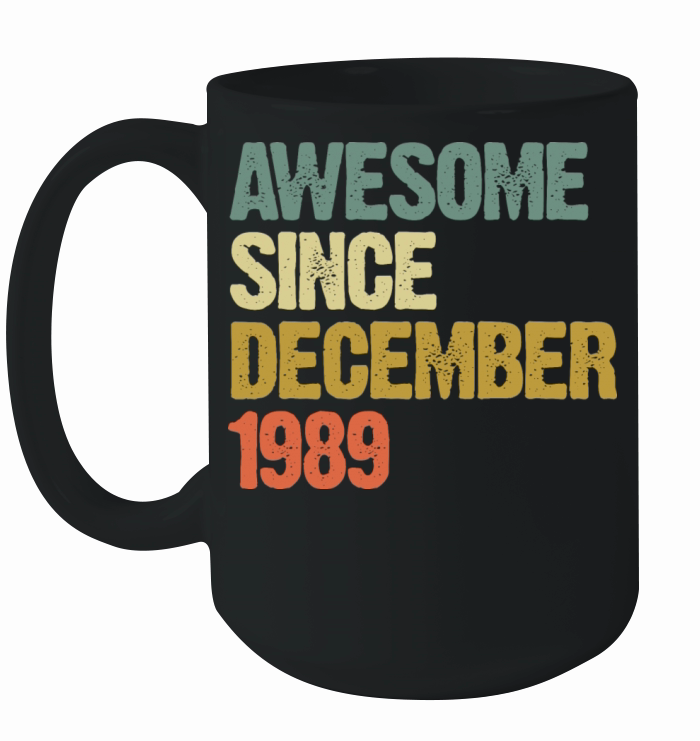 Groovy Awesome Since December 1989 Vintage Gift Ceramic Mug