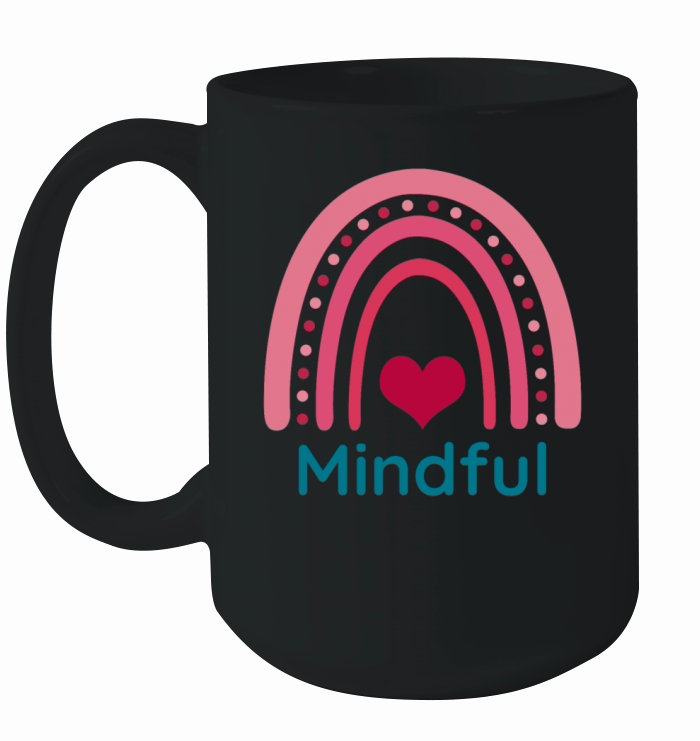 Mindful Viva Magenta Boho Rainbow Ceramic Mug