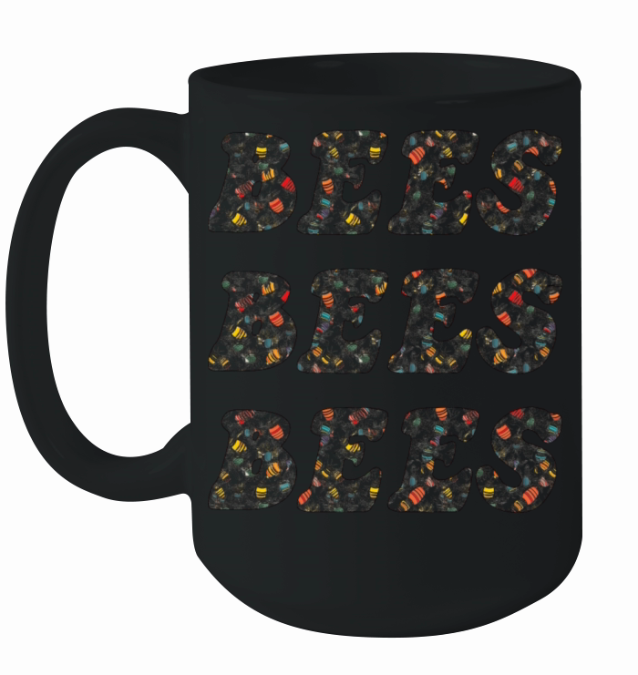 Vintage Bee Pattern - A Garden Design Ceramic Mug