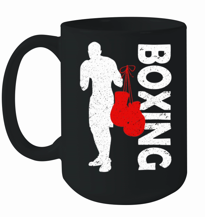 Vintage Boxing Boxer Art Kickboxing Ceramic Mug