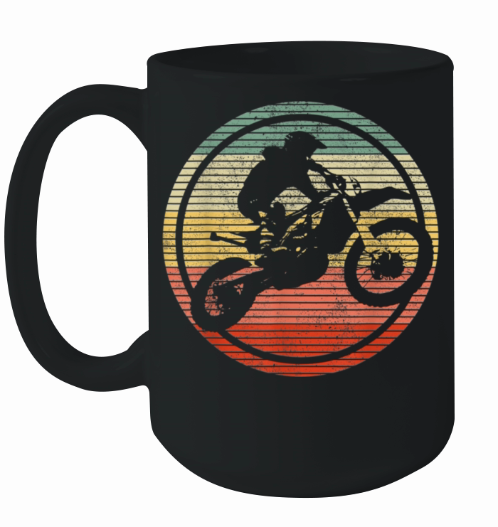 Vintage Motocross Dirt Bike Ceramic Mug