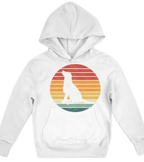 Dog Lover - Vintage Retro Sunset Dog Kids Hoodie