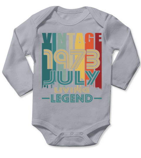 50th birthday july 1973 vintage 1973 Long Sleeve Baby One-Piece