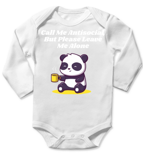 Antisocial Leave Me Alone Funny Introvert Humor Ho Long Sleeve Baby One-Piece