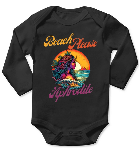 Beach Please - Aphrodite Long Sleeve Baby One-Piece