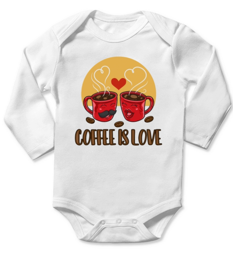 Coffee is Love Latte Art Barista Queen Coffee Long Sleeve Baby One-Piece