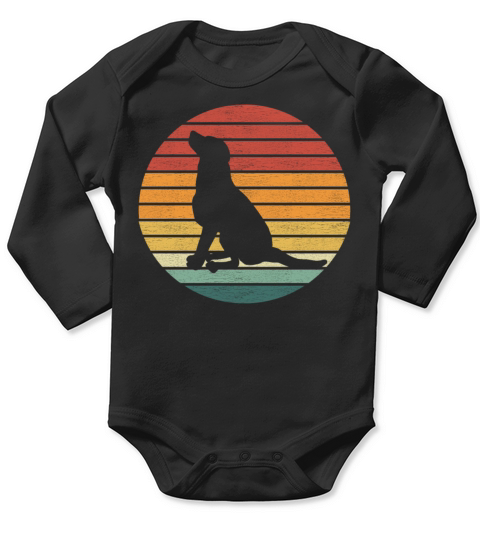 Dog Lover - Vintage Retro Sunset Dog Long Sleeve Baby One-Piece