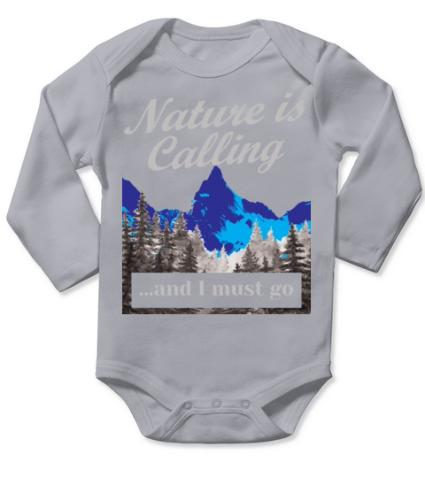 Hiking Nature is Calling Hike Vintage Long Sleeve Baby One-Piece