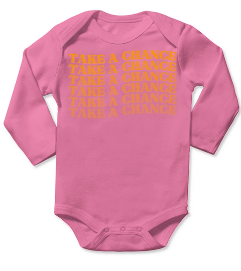 Take A Chance Retro Vintage Motivational And Long Sleeve Baby One-Piece