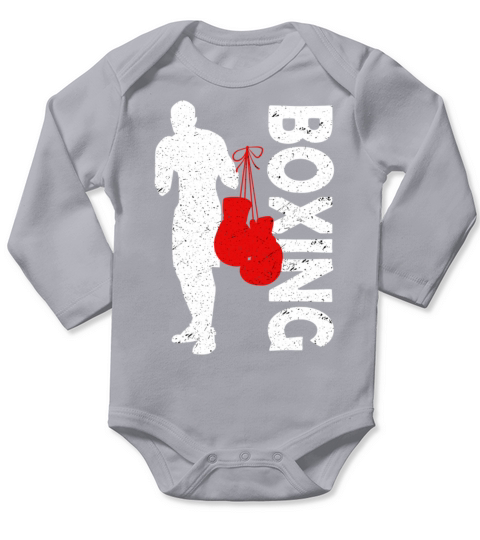 Vintage Boxing Boxer Art Kickboxing Long Sleeve Baby One-Piece