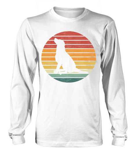Dog Lover - Vintage Retro Sunset Dog Long sleeved Unisex