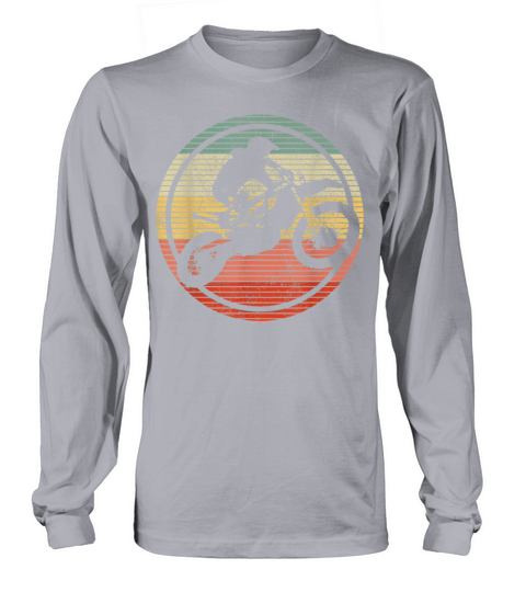 Vintage Motocross Dirt Bike Long sleeved Unisex
